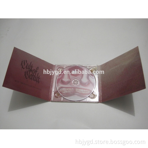 Crazy music CD 6 Panels Digipak Case, 750gsm Cardboad Paper, Glossy Lamination ,Clear CD Tray, Shrink Wrapping, with sticker